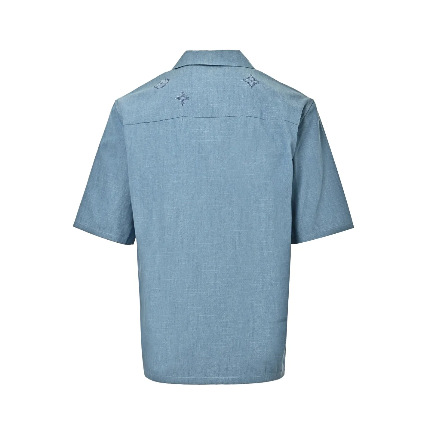 Louis Vuitton/Louis Vuitton front and back embroidery suit chambray short-sleeved shirt